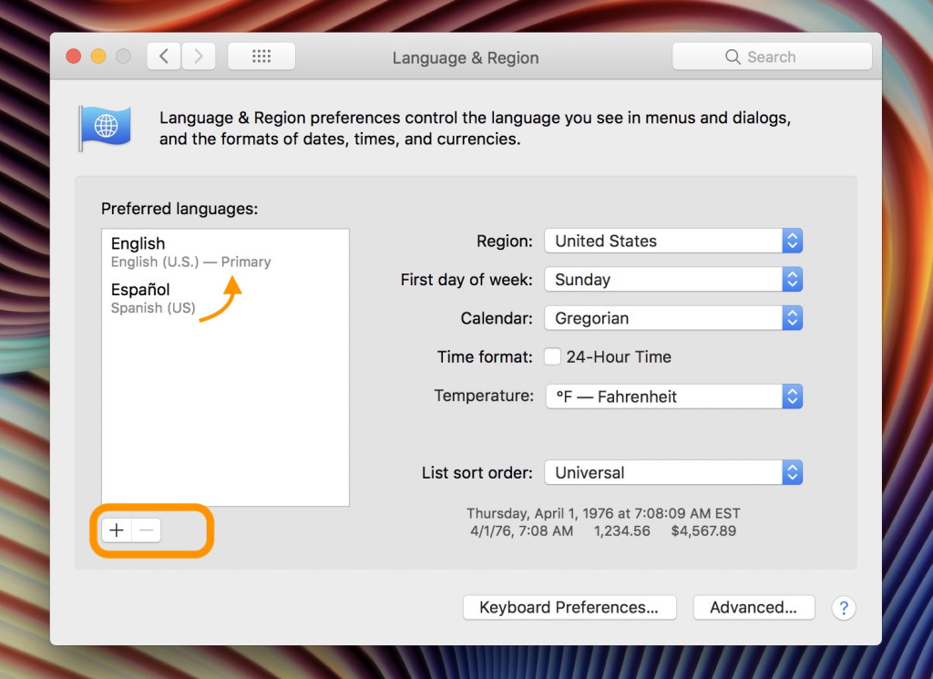 Mac os x change language for application pdf